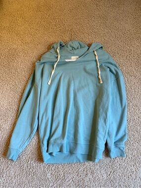 Universal Thread Light Teal Hooded Sweatshirt for Men